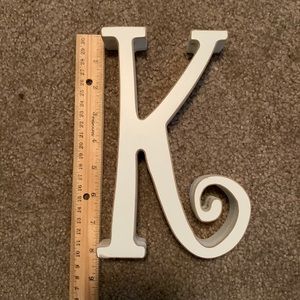 White Wooden “K”
